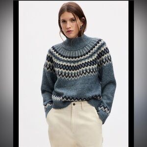 Gap Fair Isle Mock Neck Sweater